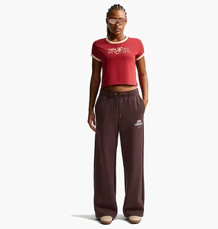 Штани жіночі Nike Sportswear Phoenix Fleece WomenS High- Waisted Wide- Leg Trousers Brown IO1297-216