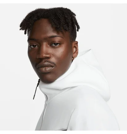 Толстовка мужская Nike M Nsw Tch Flc Hoodie Fz Wr Gr White FJ5334-121