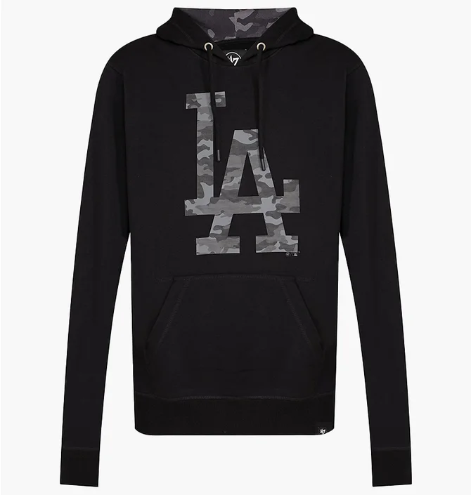 Худи унисекс 47 Brand Mlb Los Angeles Dodgers Tonal Black 608511JK-FS