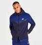 Толстовка чоловіча Nike Sportswear Tech Fleece Taped Full-Zip Hoodie Blue Dv0537-455