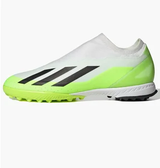 Сороконожки унисекс Adidas X Crazyfast.3 Laceless Turf Shoes White/Green ID9346