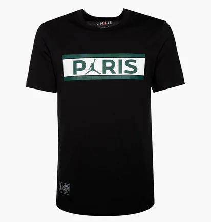 Футболка чоловіча Air Jordan M J Psg Wordmark Tee Black DB6510-010