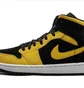 Кроссовки унисекс Air Jordan 1 Mid Black/Yellow 554724-071