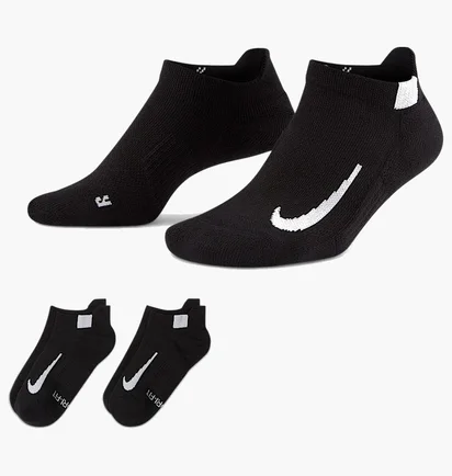 Шкарпетки унісекс Nike Court Multiplier Max Tennis No- Show Socks (2 Pairs) Black SK0152-010