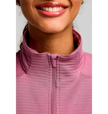 Кофта женская Saucony Triumph 3D 1/2 Zip Pink SAW800459-VLH