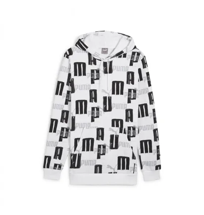 Худи мужское Puma Ess+ Logo Lab Aop Hoodie Fl White/Black 678983-02