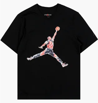 Футболка чоловіча Air Jordan Jumpman Watercolor Short Sleeve Shirt Black FN5980-010