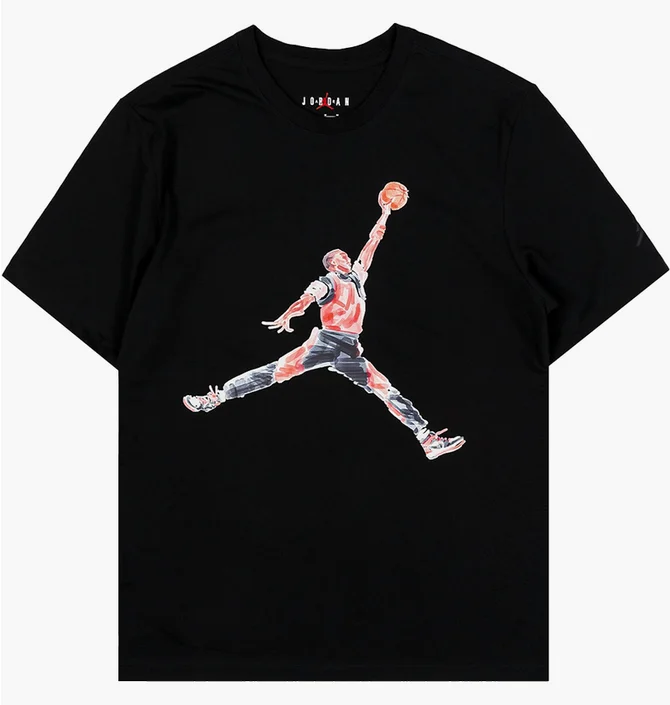 Футболка мужская Air Jordan Jumpman Watercolor Short Sleeve Shirt Black FN5980-010
