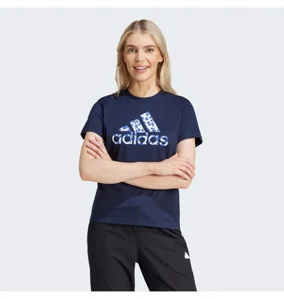 Футболка женская Adidas Animal Print Graphic Tee Blue IT1424