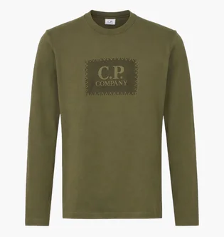 Лонгслив мужской C.P. Company Olive 19CMTS724A005100W-652