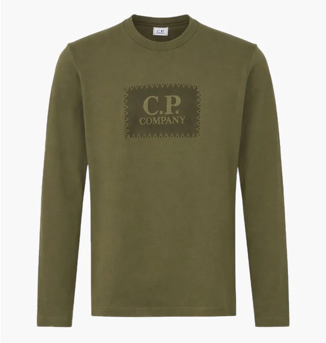 Лонгслив мужской C.P. Company Olive 19CMTS724A005100W-652