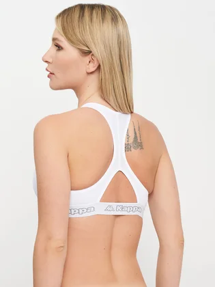 Топ жіночий Kappa Reggiseno Sporty Elastico Logato White K2150-BIANCO