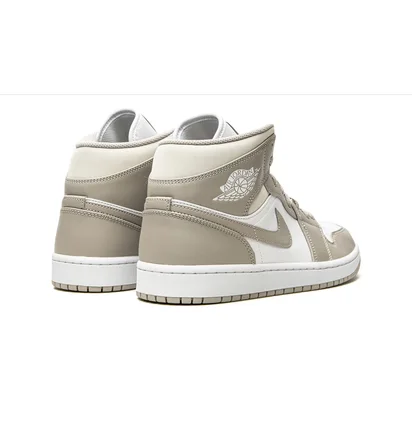 Кроссовки мужские Air Jordan 1 Mid White/Brown 554724-082