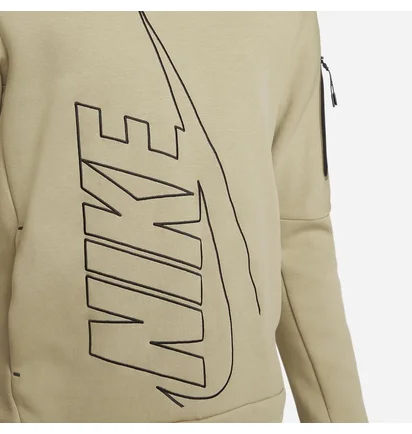 Свитшот мужской Nike Tch Flc Gx Po Hoodie Olive Dx0577-247