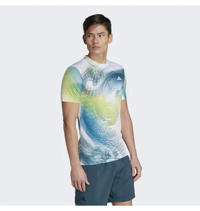 Футболка чоловіча Adidas Tennis Printed Aeroready Freelift Pro Multi IK7110