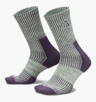 Носки унисекс Nike Acg Everyday Cushioned Crew Grey/Violet (1 пара) FB3341-370