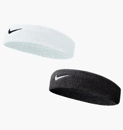 Повязка на голову Nike Swoosh Headband 2 Black/White NNN07-2WB