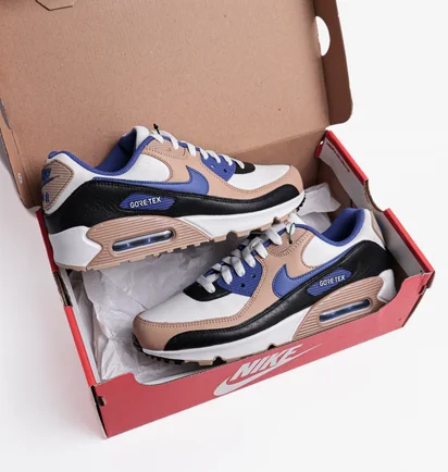 Кроссовки мужские Nike Air Max 90 Gore-Tex Summit White Lapis Hemp White/Brown FD5810-100