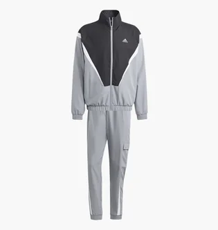 Спортивный костюм мужской Adidas Sportswear Woven Non-Hooded Track Suit Grey/Black IJ6072