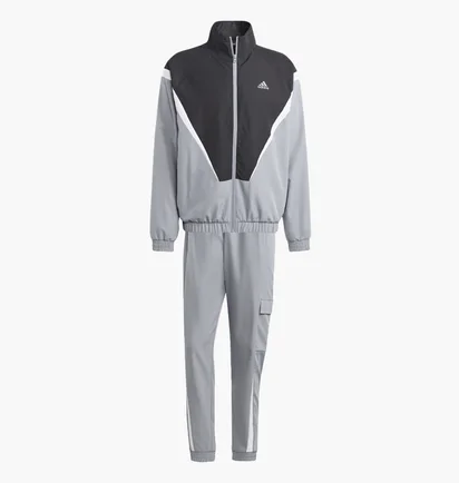 Спортивный костюм мужской Adidas Sportswear Woven Non-Hooded Track Suit Grey/Black IJ6072