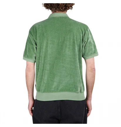 Поло мужское OBEY Pensa Velour Polo Green 131090073
