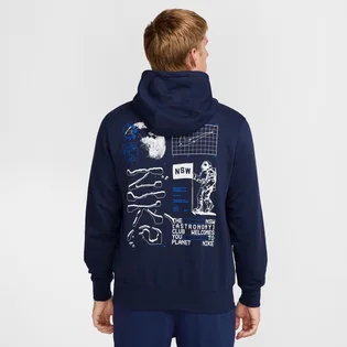 Худи мужское Nike Club Ft Po Hdy Moon Gfx Blue HQ8594-451