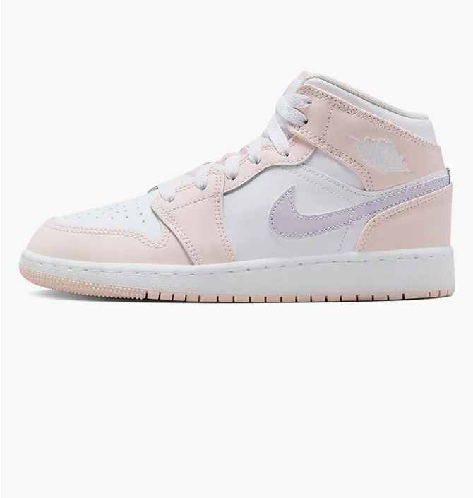 Кроссовки детские Air Jordan 1 Mid Gs White/Peach FD8780-601