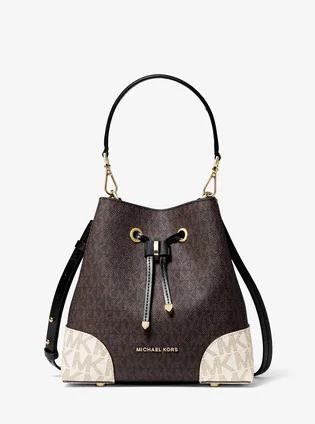 Сумка жіноча Michael Kors Mercer Gallery Small Color-Block Logo Shoulder Bag Brown 30S0GZ5L1V-BROWN-MULTI-16860
