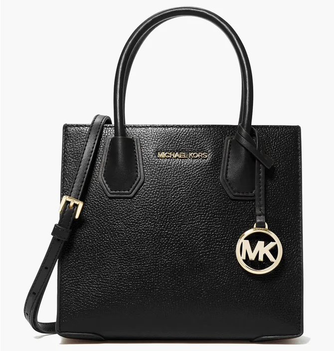 Сумка женская Michael Kors Mercer Medium Pebbled Leather Crossbody Bag Black 35S1GM9M2L-BLACK-18984