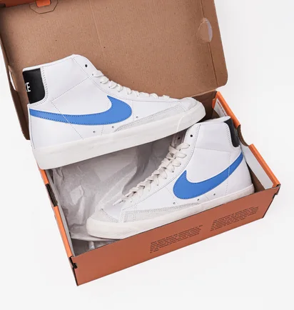 Кроссовки мужские Nike Blazer Mid 77 Vintage White/Blue Bq6806-118