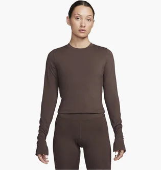 Лонгслив женский Nike One Fitted Brown FQ2148-237