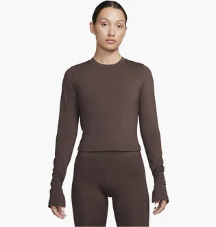 Лонгслив женский Nike One Fitted Brown FQ2148-237