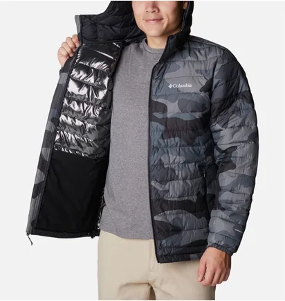 Куртка мужская Columbia Powder Lite™ Hooded Insulated Jacket Camo/Blue 1693931-009