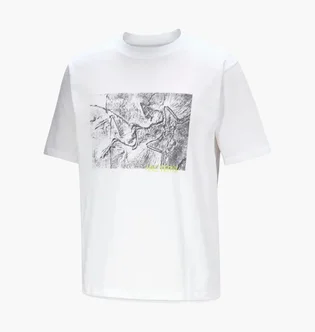 Футболка чоловіча Arc'teryx Kragg Cotton Lithographica White X00000992603