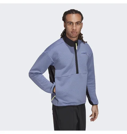 Кофта мужская Adidas Terrex Hike Half-Zip Fleece Light Blue GQ3684