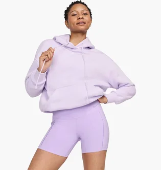 Худі жіноче Nike Universa Medium-Support High-Waisted 5 Biker Shorts With Pockets Pink FN3151-512