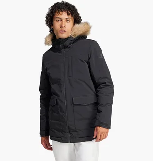 Парка чоловіча Adidas Hooded Fur Parka Black IK0553
