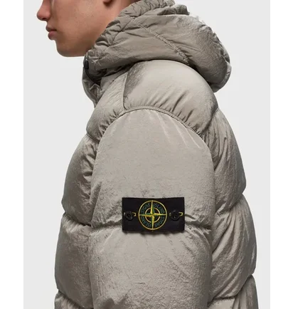 Пуховик мужской Stone Island Crinkled Econyl® Grey 811541419-V0097