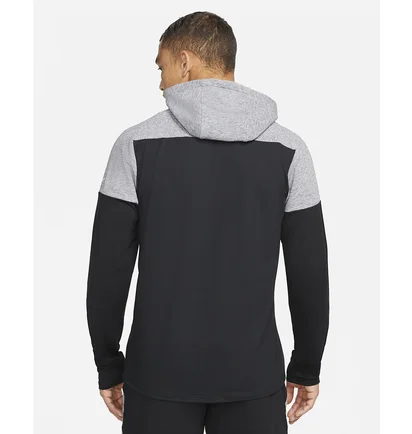 Худи мужское Nike Mens Running Hoodie Black/Grey DM4638-010