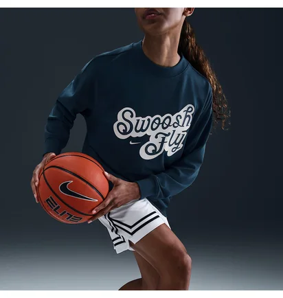 Свитшот женский Nike W Nk Swsh Fly Ssnl Flc Top Blue FZ5514-478