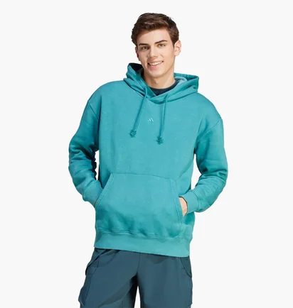Худи мужское Adidas All Szn Garment-Wash Turquoise IB4074
