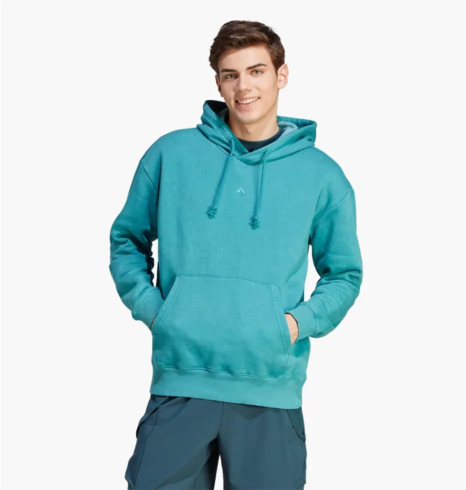 Худи мужское Adidas All Szn Garment-Wash Turquoise IB4074