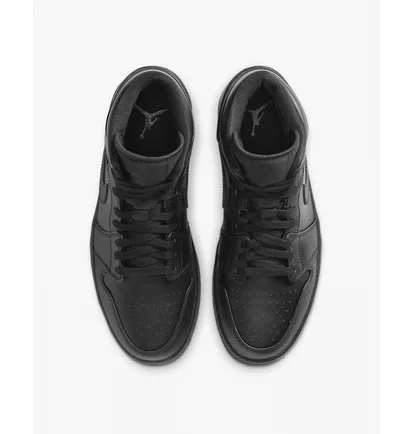 Кроссовки мужские Air Jordan 1 Mid Triple Black 554724-091