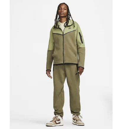 Толстовка чоловіча Nike Nsw Tech Fleece Hoodie Olive Cu4489-334