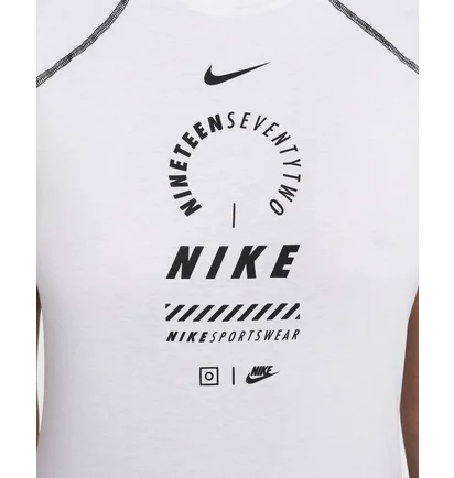 Платье женское Nike Sportswear Short-Sleeve Dress White HF5955-100