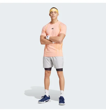 Футболка чоловіча Adidas Tennis Pro Seamless Aeroready Freelift Peach IT4025