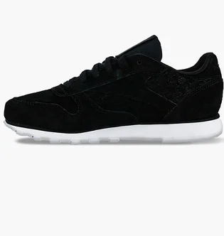 Кроссовки женские Reebok Classic Leather Woven Emb Black BT0005