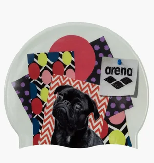 Шапочка для плавания унисекс Arena Hd Cap Puppy White/Multi 005572-210