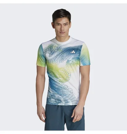 Футболка чоловіча Adidas Tennis Printed Aeroready Freelift Pro Multi IK7110