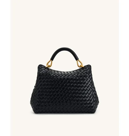 Сумка жіноча JW PEI Lucia Classic Top Handle Woven Bag Black BB2024BG108654JWP